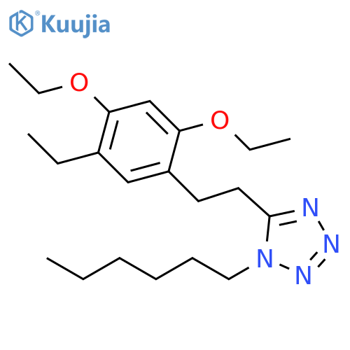 1H-Tetrazole, 5-[2-(2,4-diethoxy-5-ethylphenyl)ethyl]-1-hexyl- structure