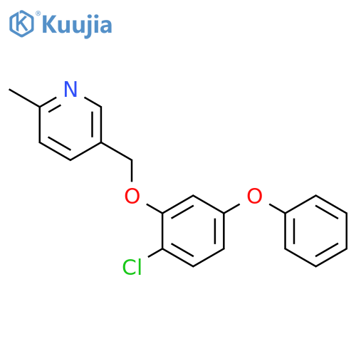 PYRIDINE, 5-[(2-CHLORO-5-PHENOXYPHENOXY)METHYL]-2-METHYL- structure