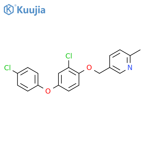 Pyridine, 5-[[2-chloro-4-(4-chlorophenoxy)phenoxy]methyl]-2-methyl- structure