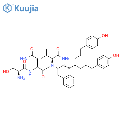 L-Valinamide,L-seryl-L-asparaginyl-N-[7-(4-hydroxyphenyl)-4-[3-(4-hydroxyphenyl)propyl]-1-(phenylmethyl)-2-heptenyl]- structure