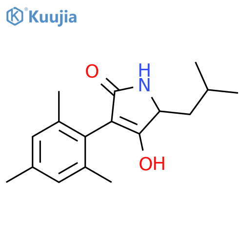 2H-Pyrrol-2-one,1,5-dihydro-4-hydroxy-5-(2-methylpropyl)-3-(2,4,6-trimethylphenyl)- structure