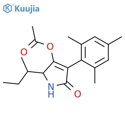 2H-Pyrrol-2-one,4-(acetyloxy)-1,5-dihydro-5-(1-methylpropyl)-3-(2,4,6-trimethylphenyl)- structure