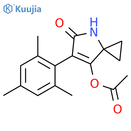 4-Azaspiro[2.4]hept-6-en-5-one, 7-(acetyloxy)-6-(2,4,6-trimethylphenyl)- structure