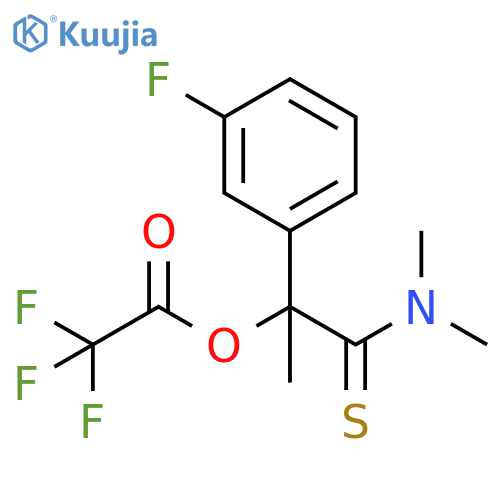 Acetic acid, trifluoro-,2-(dimethylamino)-1-(3-fluorophenyl)-1-methyl-2-thioxoethyl ester structure