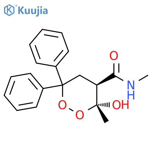 1,2-Dioxane-4-carboxamide, 3-hydroxy-N,3-dimethyl-6,6-diphenyl-, cis- (9CI) structure