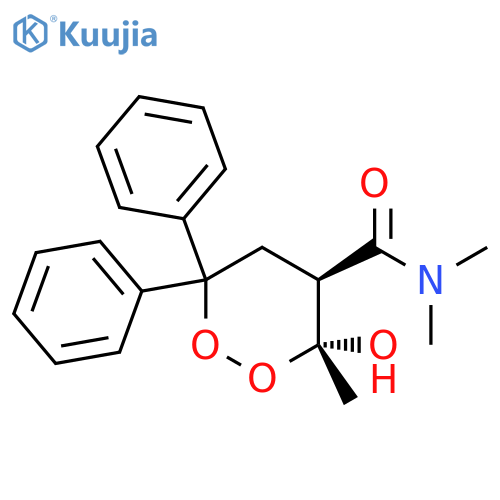 1,2-Dioxane-4-carboxamide, 3-hydroxy-N,N,3-trimethyl-6,6-diphenyl-,cis- structure