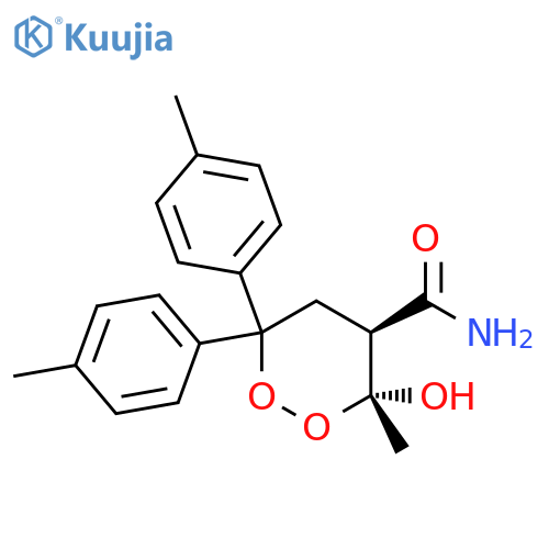1,2-Dioxane-4-carboxamide, 3-hydroxy-3-methyl-6,6-bis(4-methylphenyl)-, cis- (9CI) structure