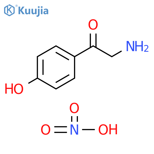 Ethanone, 2-amino-1-(4-hydroxyphenyl)-, nitrate (salt) structure