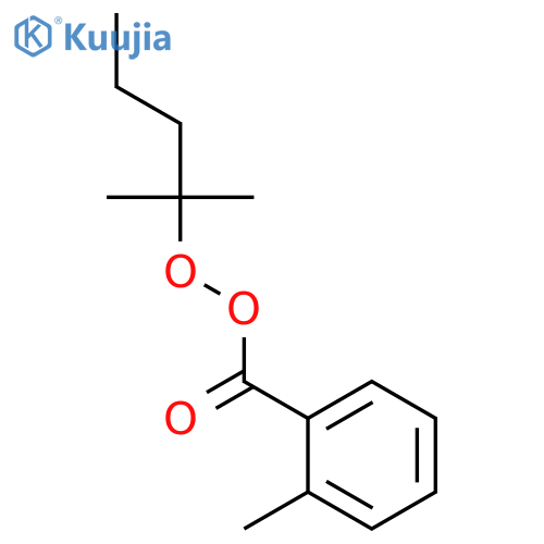 Benzenecarboperoxoic acid, 2-methyl-, 1,1-dimethylbutyl ester structure