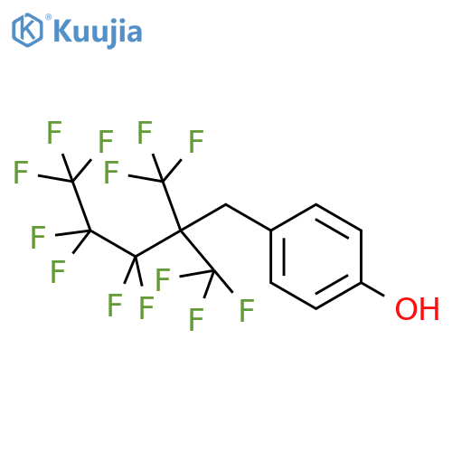 Phenol, 4-[3,3,4,4,5,5,5-heptafluoro-2,2-bis(trifluoromethyl)pentyl]- structure
