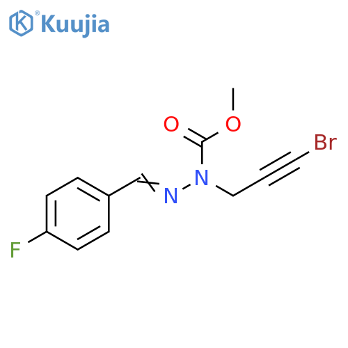 Hydrazinecarboxylic acid, 1-(3-bromo-2-propyn-1-yl)-2-[(4-fluorophenyl)methylene]-, methyl ester structure