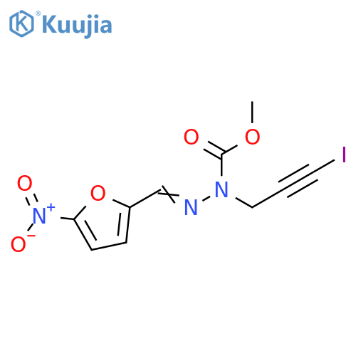 Hydrazinecarboxylic acid,(3-iodo-2-propynyl)[(5-nitro-2-furanyl)methylene]-, methyl ester structure
