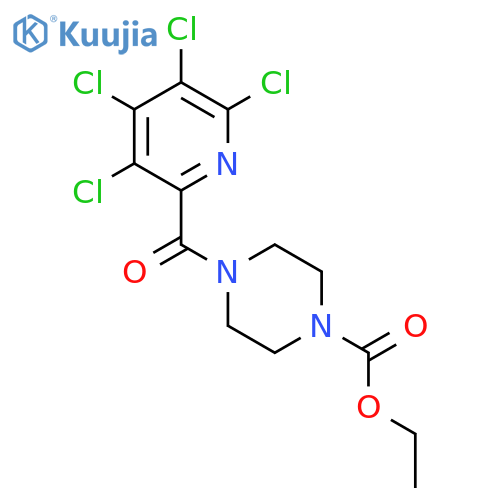 Ethyl 4-(3,4,5,6-tetrachloropyridine-2-carbonyl)piperazine-1-carboxylate structure