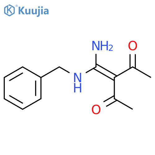 2,4-Pentanedione, 3-[amino[(phenylmethyl)amino]methylene]- structure