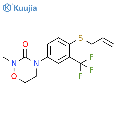 2H-1,2,4-Oxadiazin-3(4H)-one,dihydro-2-methyl-4-[4-(2-propenylthio)-3-(trifluoromethyl)phenyl]- structure