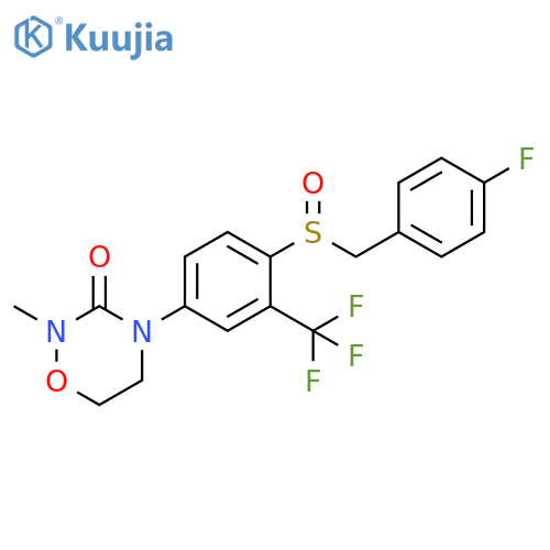 2H-1,2,4-Oxadiazin-3(4H)-one,4-[4-[[(4-fluorophenyl)methyl]sulfinyl]-3-(trifluoromethyl)phenyl]dihydro-2-methyl- structure