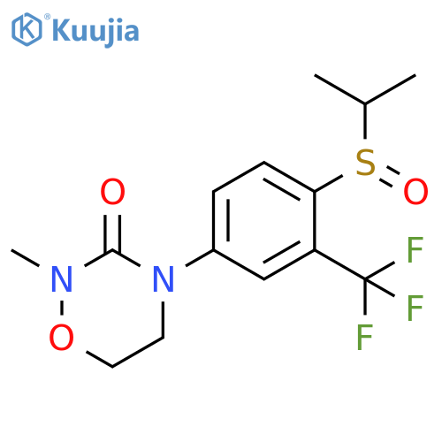 2H-1,2,4-Oxadiazin-3(4H)-one,dihydro-2-methyl-4-[4-[(1-methylethyl)sulfinyl]-3-(trifluoromethyl)phenyl]- structure