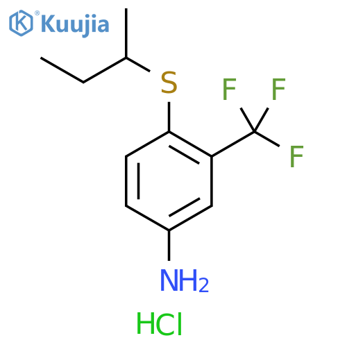 Benzenamine, 4-[(1-methylpropyl)thio]-3-(trifluoromethyl)-, hydrochloride structure