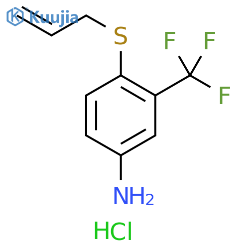 Benzenamine, 4-(2-propenylthio)-3-(trifluoromethyl)-, hydrochloride structure