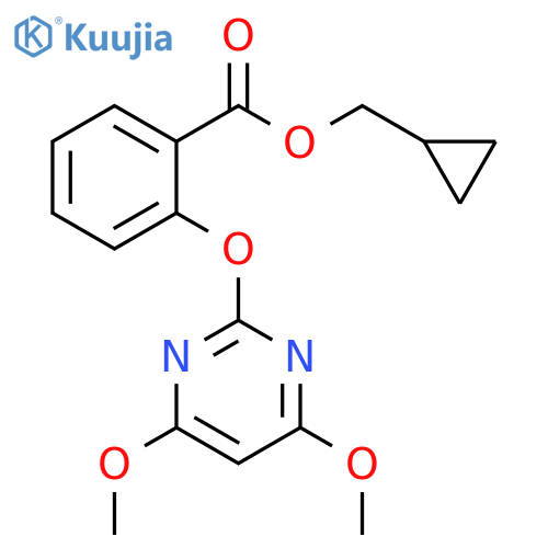 Benzoic acid, 2-[(4,6-dimethoxy-2-pyrimidinyl)oxy]-, cyclopropylmethylester structure