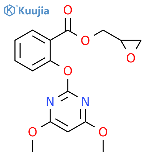 Benzoic acid, 2-[(4,6-dimethoxy-2-pyrimidinyl)oxy]-, oxiranylmethyl ester structure