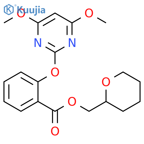 Benzoic acid, 2-[(4,6-dimethoxy-2-pyrimidinyl)oxy]-,(tetrahydro-2H-pyran-2-yl)methyl ester structure
