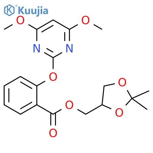 Benzoic acid, 2-[(4,6-dimethoxy-2-pyrimidinyl)oxy]-, (2,2-dimethyl-1,3-dioxolan-4-yl)methyl ester structure