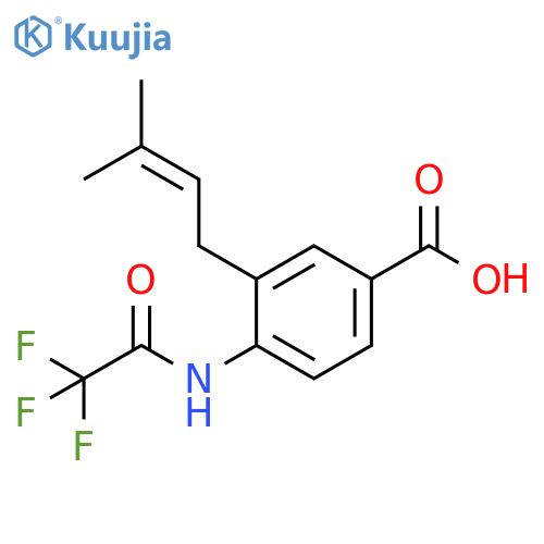 Benzoic acid, 3-(3-methyl-2-butenyl)-4-[(trifluoroacetyl)amino]- structure