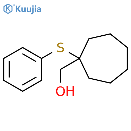 Cycloheptanemethanol, 1-(phenylthio)- structure