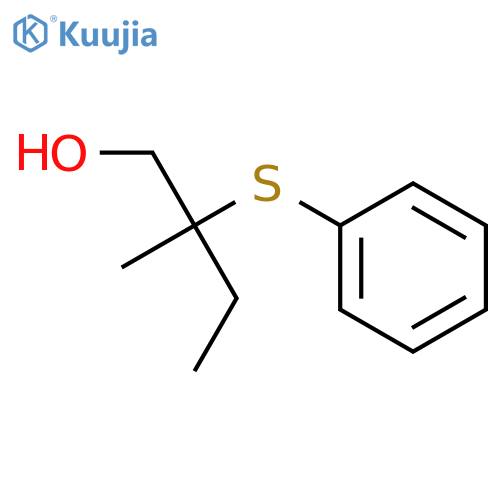 1-Butanol, 2-methyl-2-(phenylthio)-, (±)- structure