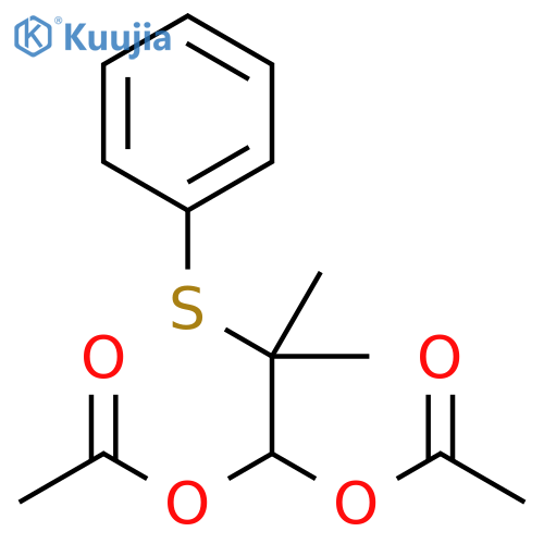 1,1-Propanediol, 2-methyl-2-(phenylthio)-, diacetate structure
