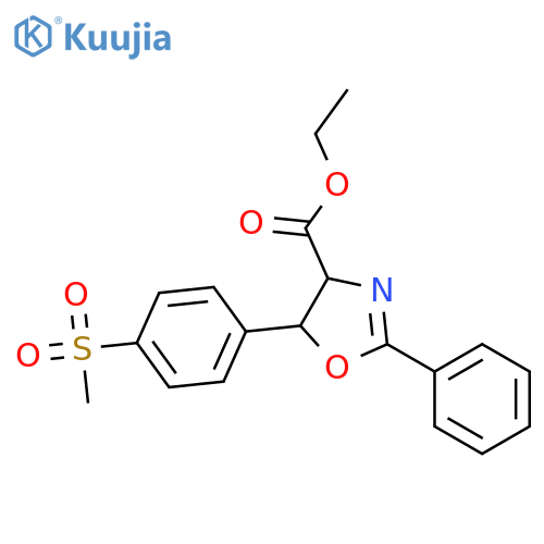 (4R-5R)-4,5-Dihydro-5-4-(methylsulfonyl)phenyl-2-phenyl-4-oxazolecarboxylic Acid Ethyl Ester structure