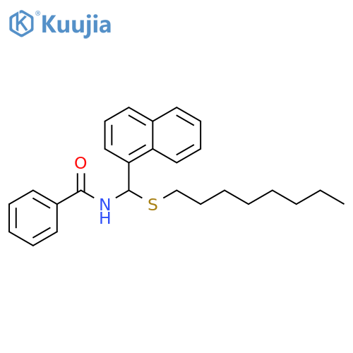 Benzamide, N-[1-naphthalenyl(octylthio)methyl]- structure