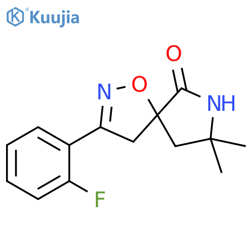 1-Oxa-2,7-diazaspiro[4.4]non-2-en-6-one,3-(2-fluorophenyl)-8,8-dimethyl- structure