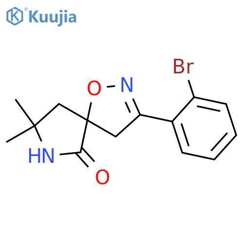 1-Oxa-2,7-diazaspiro[4.4]non-2-en-6-one,3-(2-bromophenyl)-8,8-dimethyl- structure