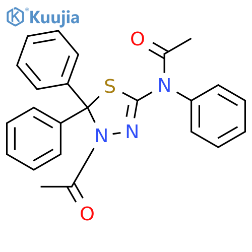 Acetamide,N-(4-acetyl-4,5-dihydro-5,5-diphenyl-1,3,4-thiadiazol-2-yl)-N-phenyl- structure