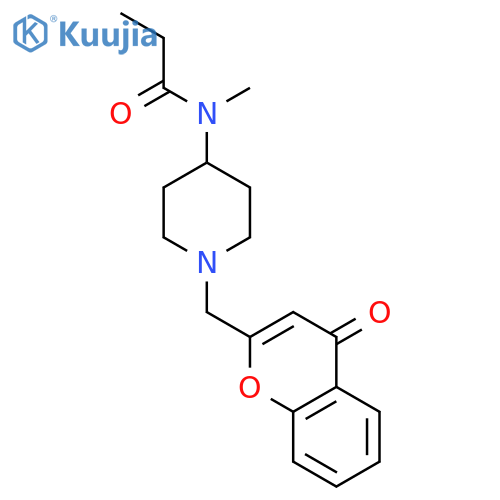 Propanamide,N-methyl-N-[1-[(4-oxo-4H-1-benzopyran-2-yl)methyl]-4-piperidinyl]- structure