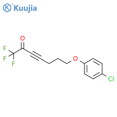 3-Heptyn-2-one, 7-(4-chlorophenoxy)-1,1,1-trifluoro- structure