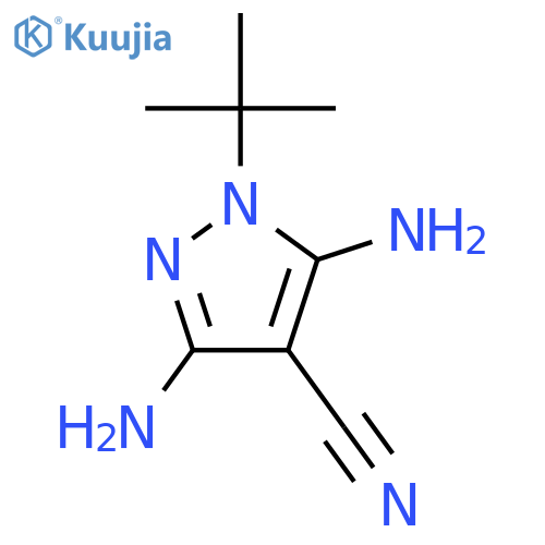 3,5-Diamino-1-(tert-butyl)-1H-pyrazole-4-carbonitrile structure