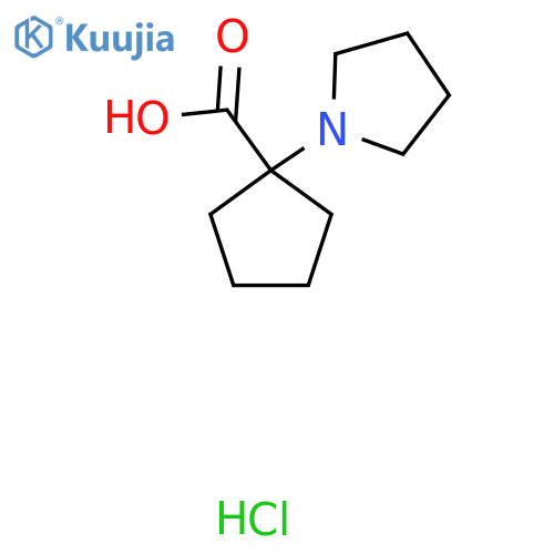 1-(1-Pyrrolidinyl)cyclopentanecarboxylic acid hydrochloride structure