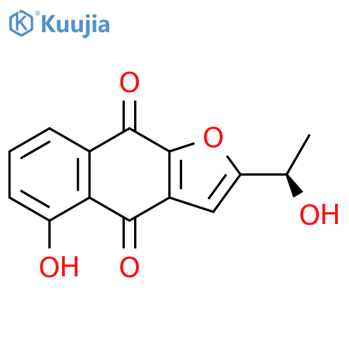 Naphtho[2,3-b]furan-4,9-dione, 5-hydroxy-2-[(1R)-1-hydroxyethyl]- structure