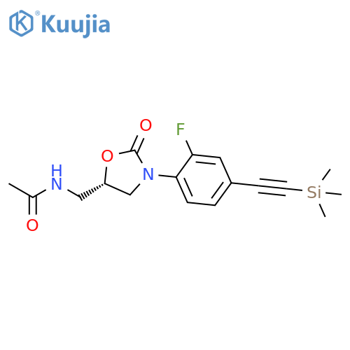 Acetamide, N-[[3-[2-fluoro-4-[(trimethylsilyl)ethynyl]phenyl]-2-oxo-5-oxazolidinyl]methyl]-, (S)- (9CI) structure