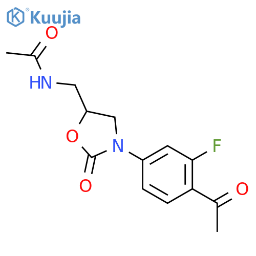 Acetamide,N-[[3-(4-acetyl-2-fluorophenyl)-2-oxo-5-oxazolidinyl]methyl]-, (S)- structure