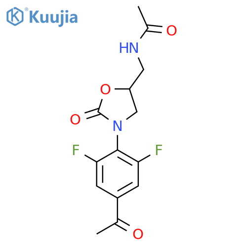 Acetamide,N-[[3-(4-acetyl-2,6-difluorophenyl)-2-oxo-5-oxazolidinyl]methyl]-, (S)- structure