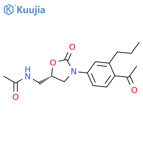 Acetamide,N-[[3-(4-acetyl-3-propylphenyl)-2-oxo-5-oxazolidinyl]methyl]-, (S)- structure
