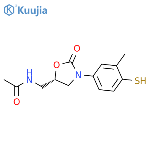Acetamide, N-[[3-(4-mercapto-3-methylphenyl)-2-oxo-5-oxazolidinyl]methyl]-, (S)- (9CI) structure