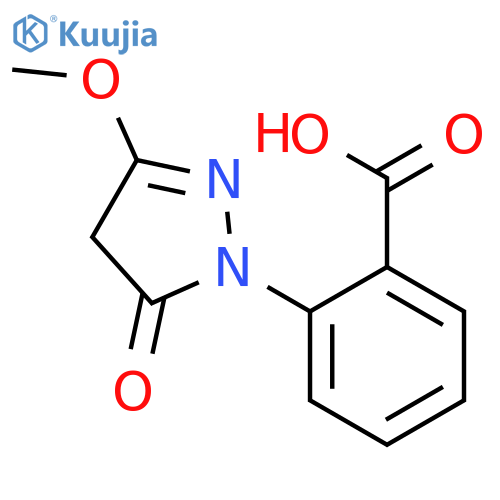 Benzoic acid, 2-(4,5-dihydro-3-methoxy-5-oxo-1H-pyrazol-1-yl)- structure