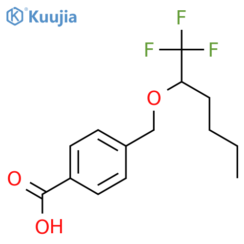 BENZOIC ACID, 4-[[[1-(TRIFLUOROMETHYL)PENTYL]OXY]METHYL]- structure