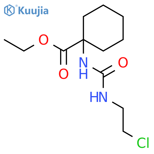 ethyl 1-{[(2-chloroethyl)carbamoyl]amino}cyclohexanecarboxylate structure