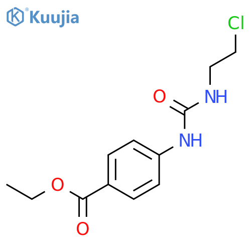 Benzoic acid,4-[[[(2-chloroethyl)amino]carbonyl]amino]-, ethyl ester structure